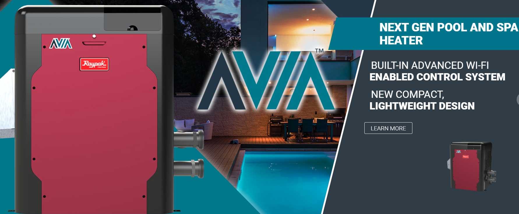 Raypak Avia 404A LOW NOx Pool and Spa Heater - Propane - 018039