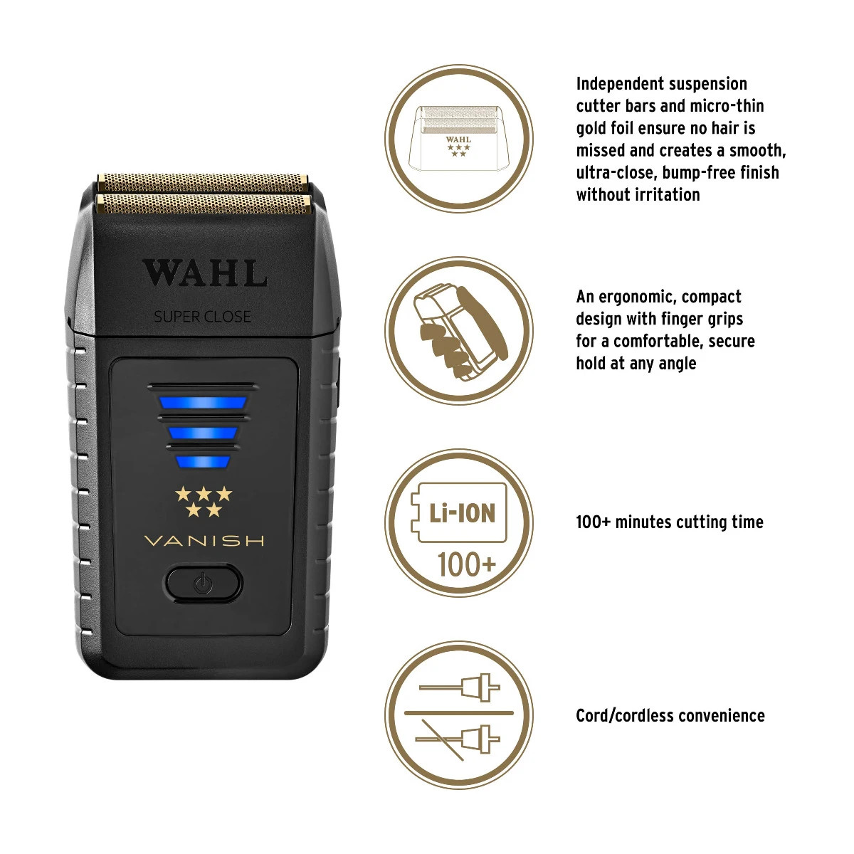 WAHL 5 STAR VANISH DOUBLE FOIL SHAVER *NEW*