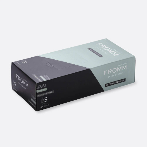 FROMM NITRILE SMALL BLACK GLOVES 100ct