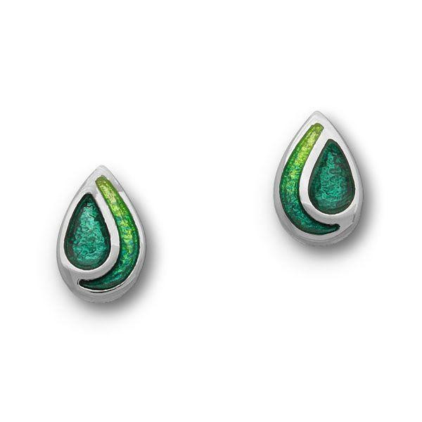 Ortak Cedar Sterling Silver Prairie Emerald Green Stud Earrings EE351 OphirJewellery