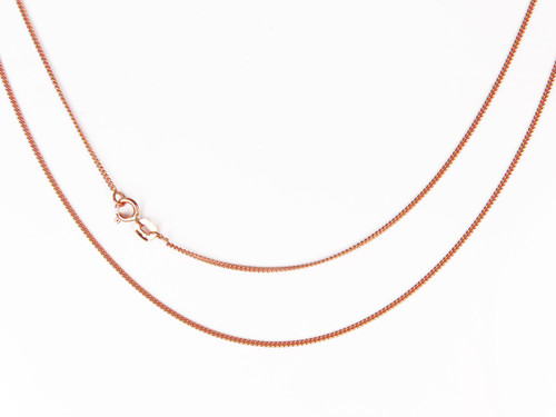 9ct Red 16 Curb 18" / 45cm Chain