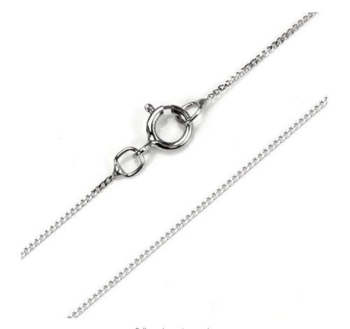 9ct White gold filed curb chain