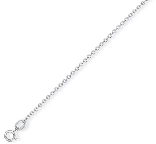 9ct white trace chain, 1.7mm