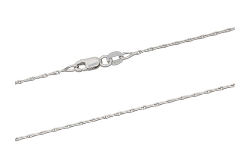 9ct White gold  Hayseed  / barleycorn chain
