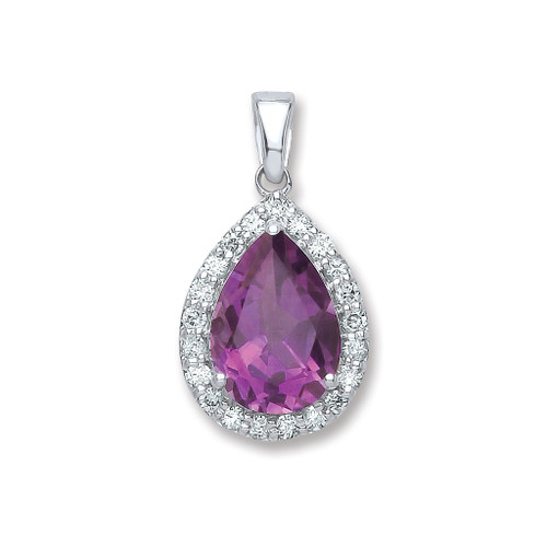 Diamond & amethyst pendant