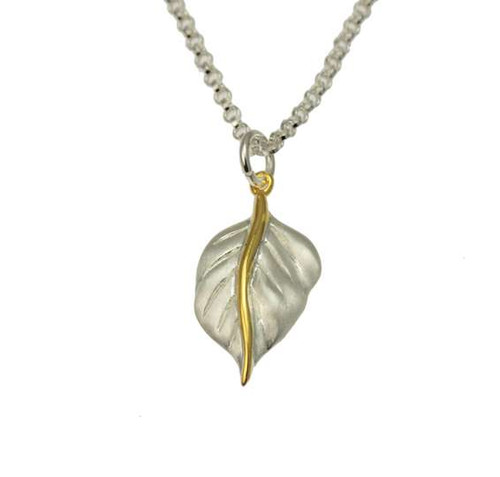 Silver Golden Leaf Pendant -Christin Ranger