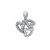 9ct White Gold 0.13ct Diamond Entwined Heart Trilogy Pendant