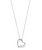 9ct White Gold 0.12ct Diamond Double Heart Pendant with 18inch Chain