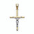 9ct yellow and white gold crucifix cross