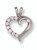 9ct White Gold with CZ heart