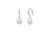 White short drop pearl earrings