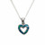 Opalique Blue Open Heart on Chain - Ophir Jewellery