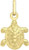Turtle Tortoise gold pendant