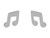 Sterling Silver Music Stud Earrings