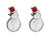 Sterling Silver Snowman Stud Earrings