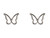 Sterling Silver Butterfly Stud Earrings