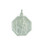 9ct White Small Octagonal St Christopher