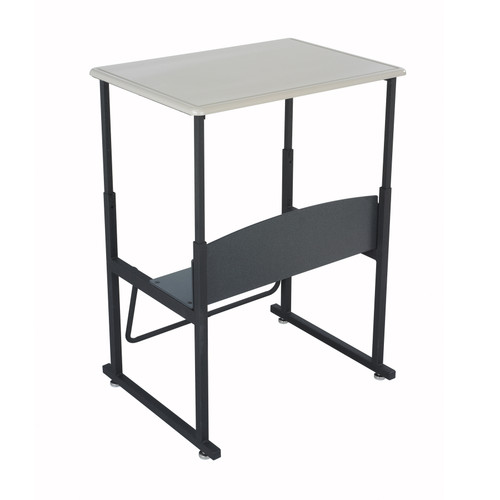 AlphaBetter Adjustable-Height Stand-Up Desk, 28 x 20" Standard Top and Swinging Footrest Bar 1201BE - SafcoProducts.ca