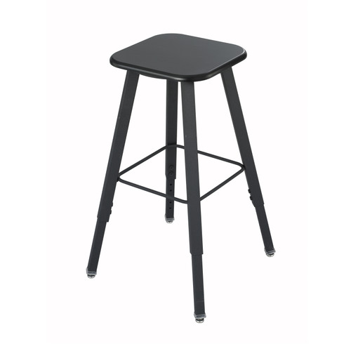 AlphaBetter Adjustable-Height Student Stool with Thermoplastic Seat and Tip-Resistant Base in Black  - Safco Products Canada