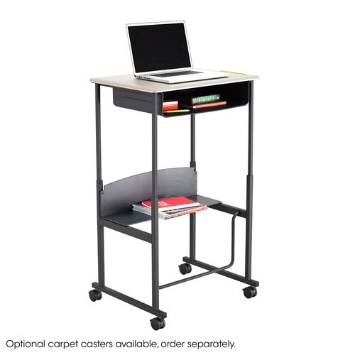 AlphaBetter Adjustable-Height Stand-Up Desk, 36 x 24" Premium Top and Swinging Footrest Bar 1208GR - SafcoProducts.ca