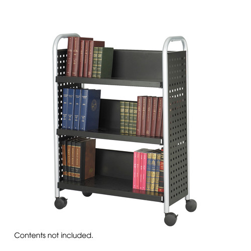 Scoot Single-Sided Book Cart - 3 Shelves 5336BL - SafcoProducts.ca