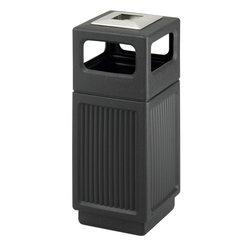 Canmeleon Indoor/Outdoor Trash Ran with Ash Urn 15 Gallon 9474BL - SafcoProducts.ca
