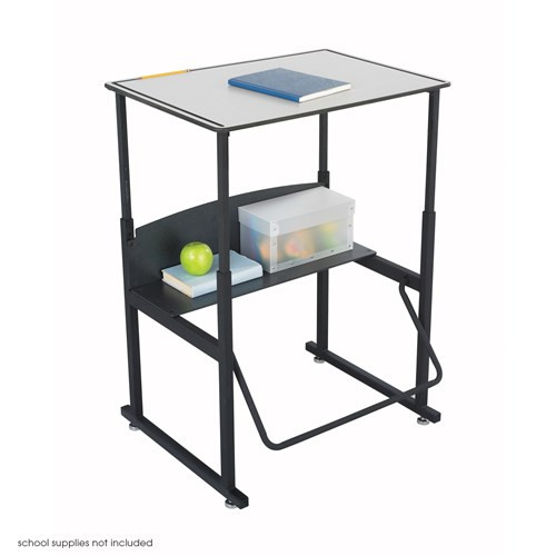 AlphaBetter Adjustable-Height Stand-Up Desk, 28 x 20" Premium Top and Swinging Footrest Bar 1203GR - Safco Products Canada