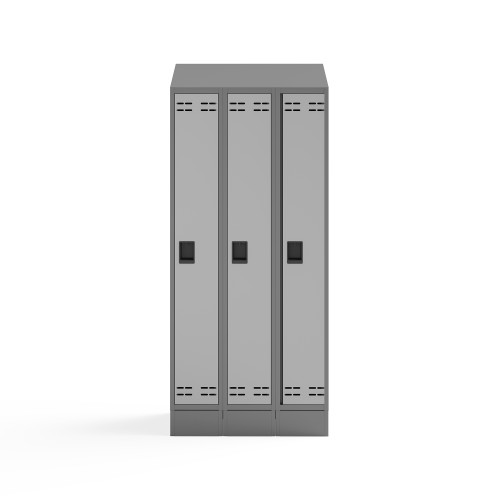 Triple Continuous Metal Locker Base Addition 35"W x 16"D x 5.75"H Triple Continuous Metal Locker Base Addition 35"W x 16"D x 5.75"H