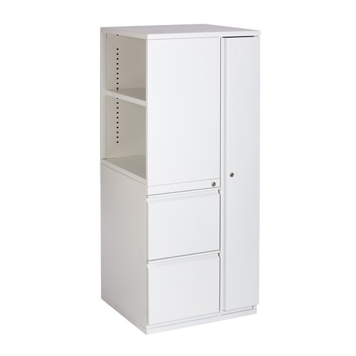 Ready Wardrobe Bookcase Tower Cabinet Left Open, File/File - Safco Canada