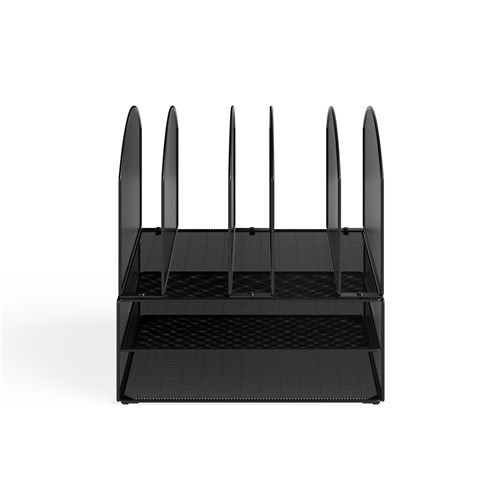 Onyx Desk Organizer, 2 Horizontal, 6 Uprights in Mesh 3214BLKD - Safco Products Canada