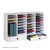 Wood Adjustable Literature Organizer, 32 Compartment w. Drawer Opened 9494GR - SafcoProducts.ca