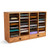Wood Adjustable Literature Organizer, 32 Compartment w. Drawer 9494MO - Safco Products Canada