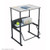AlphaBetter Adjustable-Height Stand-Up Desk, 28 x 20" Premium Top and Swinging Footrest Bar 1203GR - Safco Products Canada