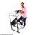 AlphaBetter Adjustable-Height Stand-Up Desk, 28 x 20" Premium Top and Swinging Footrest Bar - Safco Products Canada