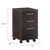 Medina Mobile Pedestal, Box/Box/File MNBBF Dimensions  - Safco Products Canada