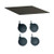 CSII Pedestal Mobile Kit Lid and Casters C8830M - SafcoProducts.ca