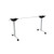Jurni Flip Table base with Casters 24" x 72" Top