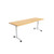 Jurni Multi-Purpose Table with T-Leg and Casters 24" x 72" in Fusion Maple Angle