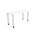 Jurni Multi-Purpose Table with Post Leg and Casters in Designer White