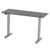 Medina 48" Non-Handed Straight Bridge with 3-Stage Height-Adjustable Base in Gray Steel - Safco Products Canada