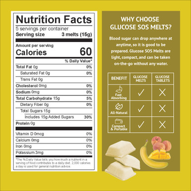 Glucose SOS Melts - Banana Mango Peach 5 Pack (867469000435)