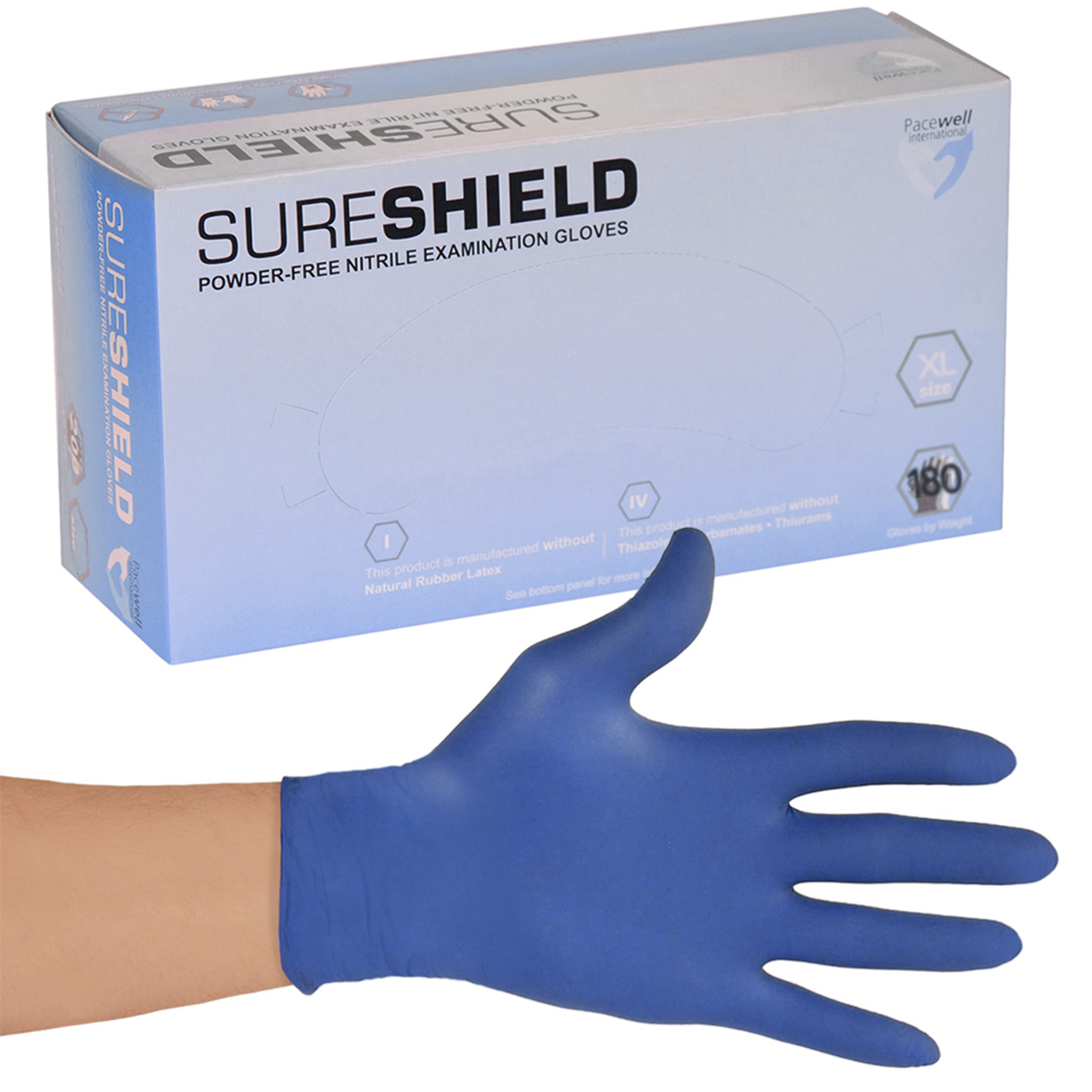 nitrile exam gloves powder free