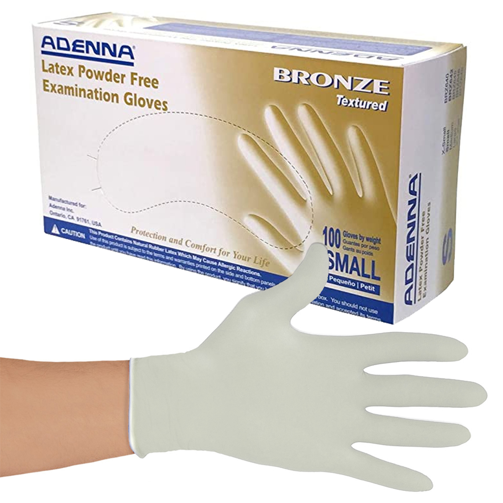 powdered exam gloves