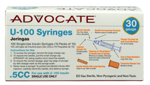 Advocate Syringes 30G .5cc 5/16" 100/box (894046001646)