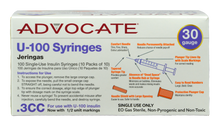 Advocate Syringes 30G .3cc 5/16" 100/box (894046001660)