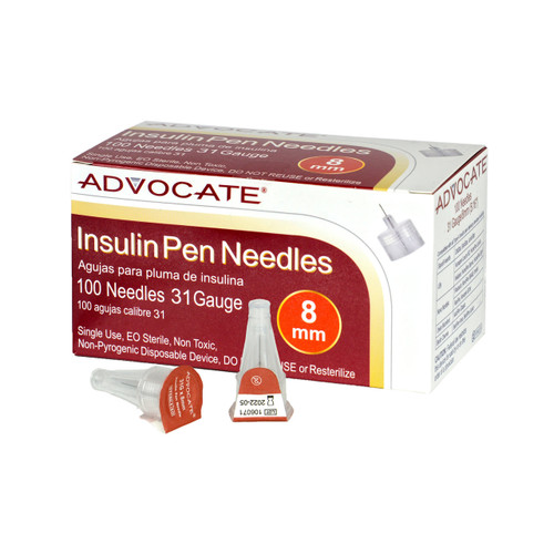 Advocate Pen Needles - 31G x 8mm 100/box (894046001738)