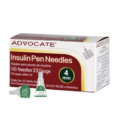 DENT & DING: Advocate Pen Needles - 33G x 4mm 5/32" 100/box
