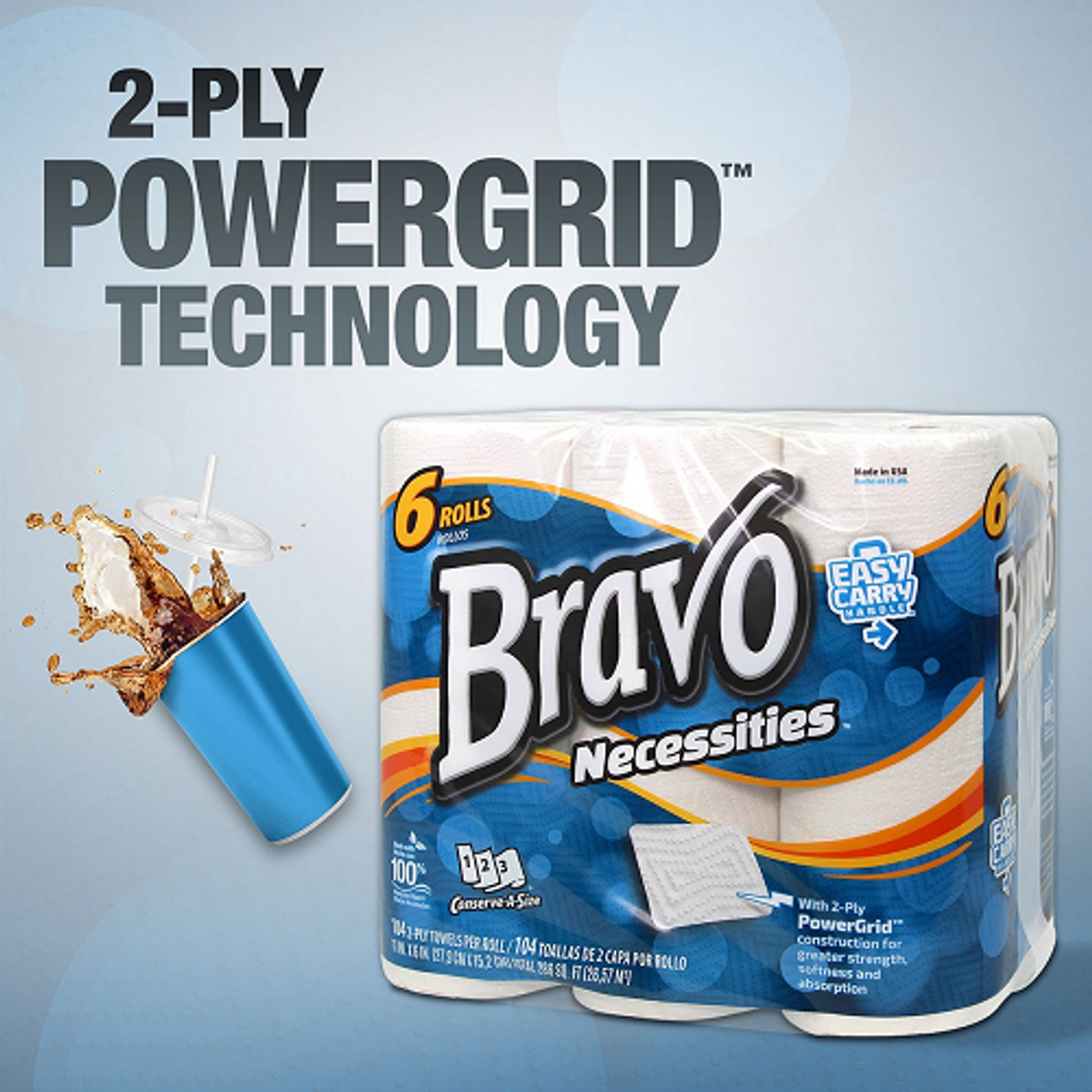 Bravo Necessities® 2-Ply Paper Towels 6-Pack