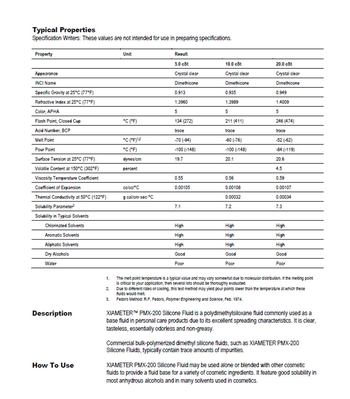 Dow Xiameter PMX200 - 5 Centistoke Silicone Fluid