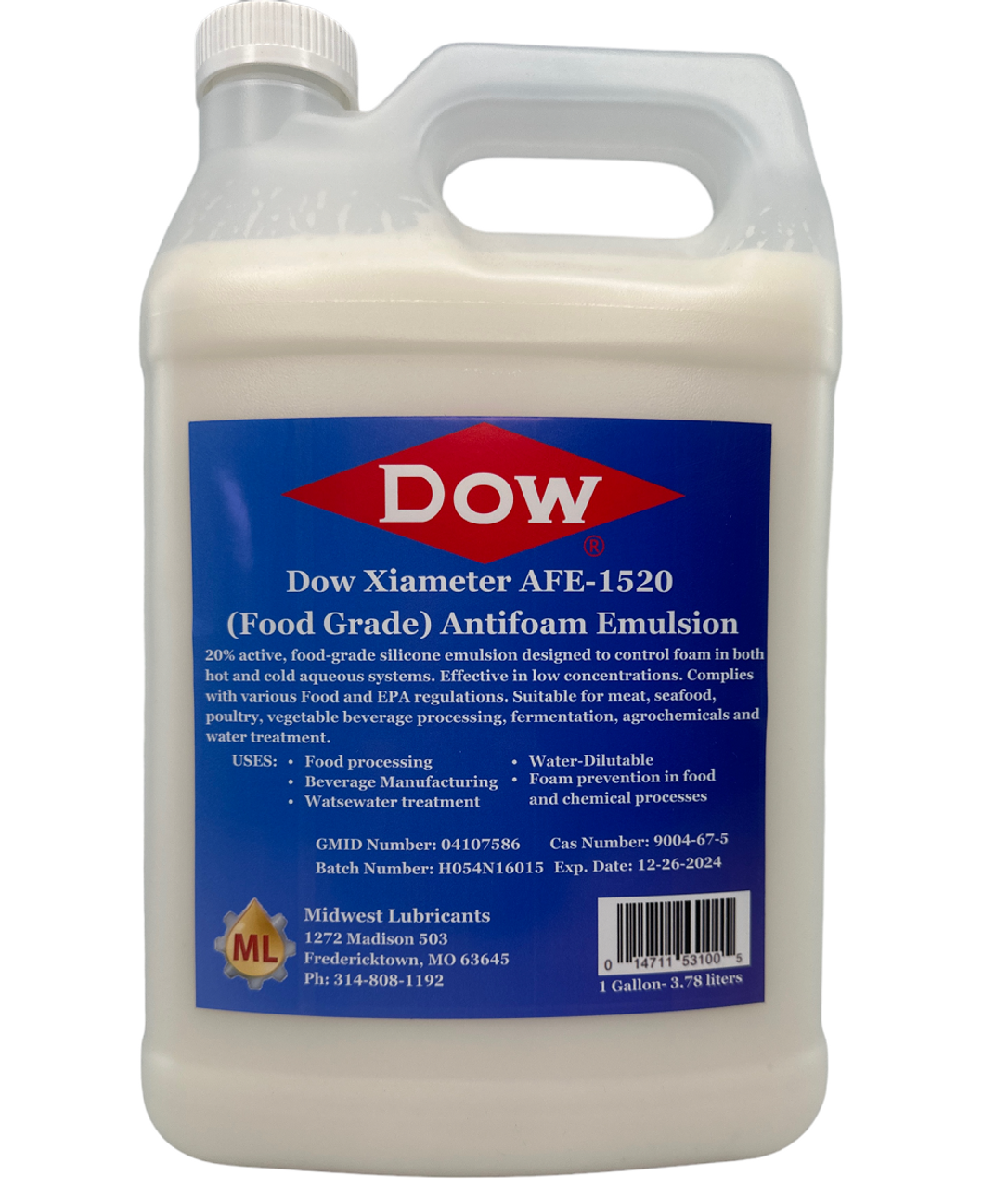 Xiameter AFE-1520 Antifoam Emulsion, Dow Xiameter AFE-1510 Antifoam